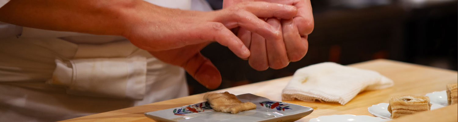 preparing sushi